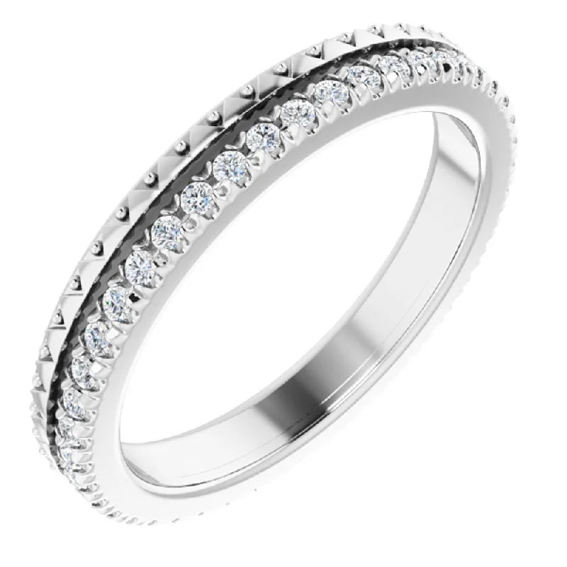 Ladies rings minimalist looks-2.75mm Platinum Natural Diamond Eternity Band