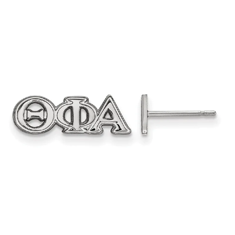 Ladies earrings milestone picks-Sterling Silver Theta Phi Alpha XS Greek Letters Post Earrings