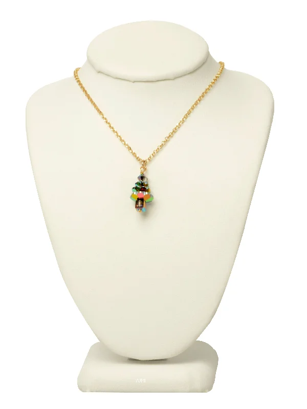 Ladies necklaces purchase guide-Evergreen Crystal Tree Necklace - SMALL