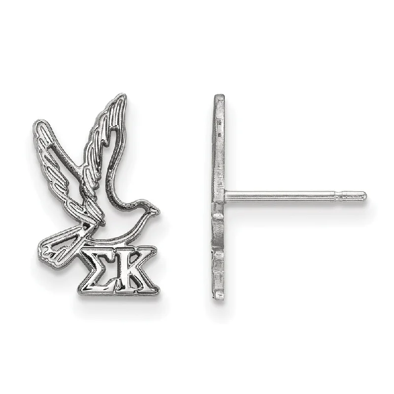 Ladies earrings youthful looks-Sterling Silver Sigma Kappa XS Post Earrings