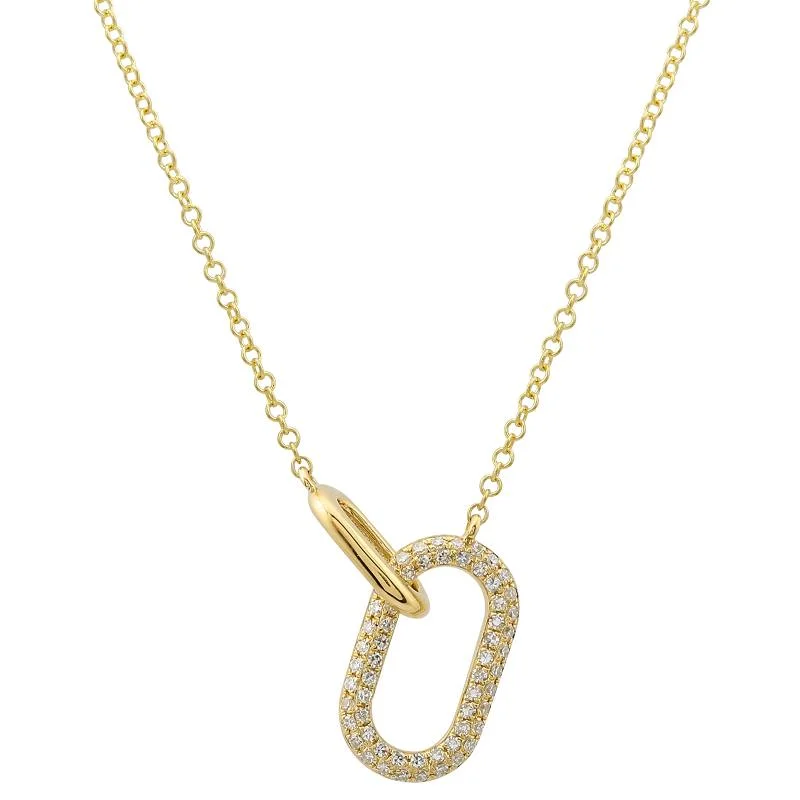 Ladies necklaces pair sets-CELIA DOUBLE LOOP LINK NECKLACE