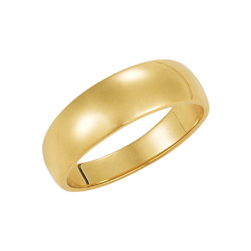 Ladies rings thumb designs-4mm Half Round Tapered Wedding Band in 14k Yellow Gold