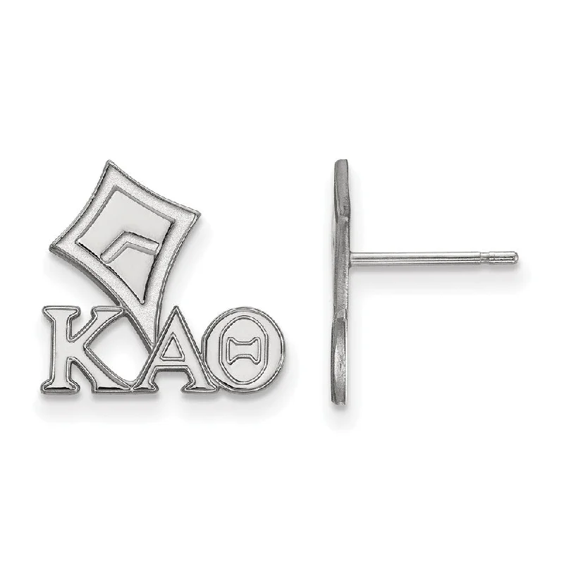 Ladies earrings event glamour-Sterling Silver Kappa Alpha Theta XS Post Earrings