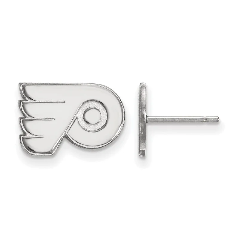 Ladies earrings simple elegance-Sterling Silver NHL Philadelphia Flyers XS Post Earrings