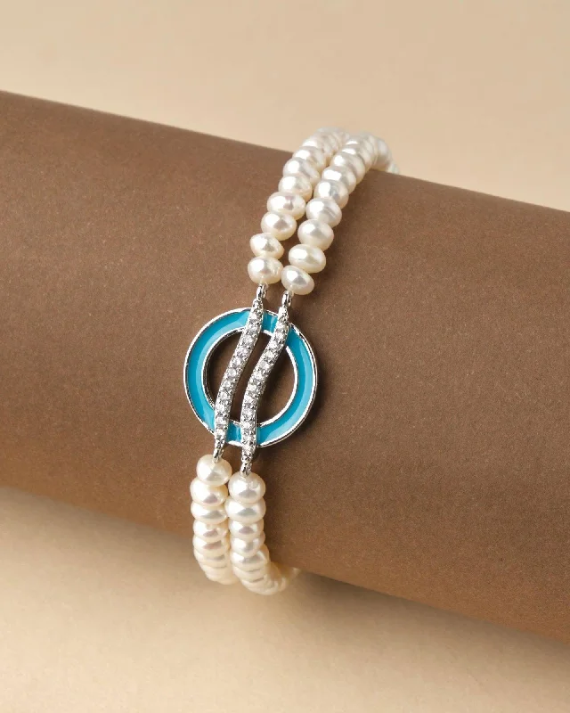 Ladies bracelets world brands-Pretty Pearl Bracelet