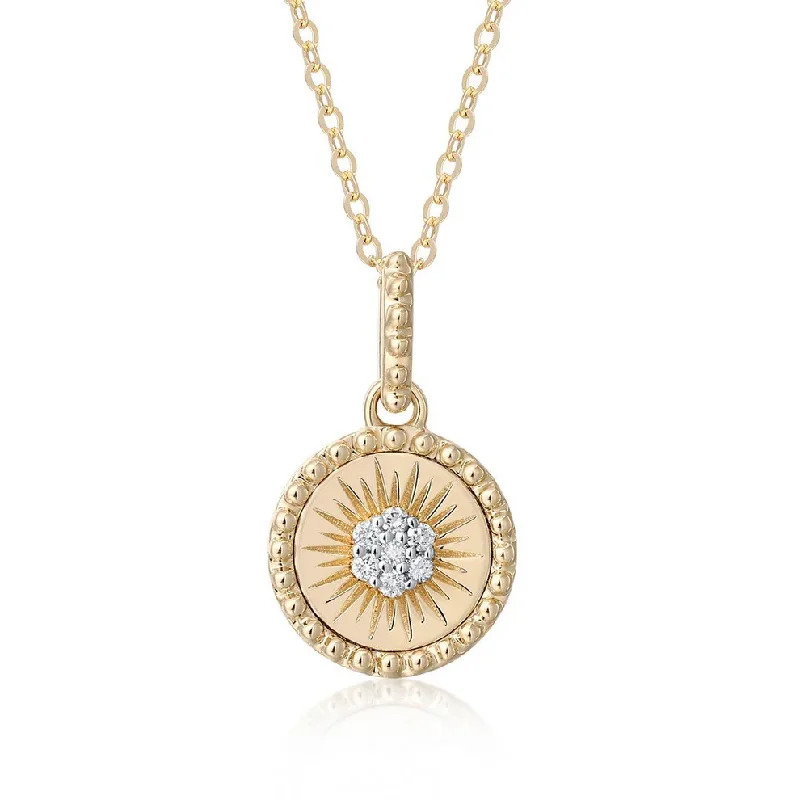 Ladies necklaces cultural patterns-NUMI FLORAL BURST DISC NECKLACE