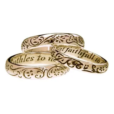 Ladies rings online shopping-'Faithles to none, yet faithfull to one' English poesy ring