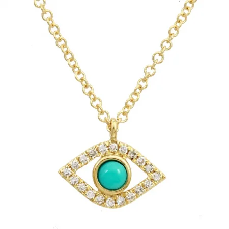 Ladies necklaces bespoke options-HADLEY EVILE EYE NECKLACE