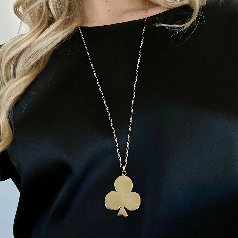 Ladies necklaces bold statements-JUJU CLOVER NECKLACE