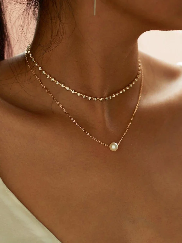 Ladies necklaces world brands-Fresh Water Pearl Necklace