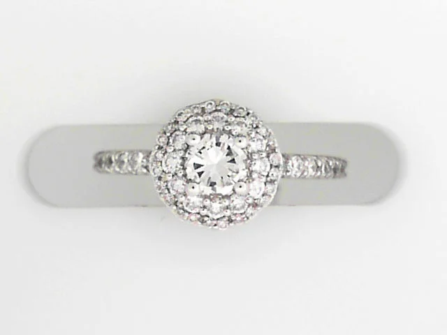 Ladies engagement rings halo designs-Diamond Engagement Ring