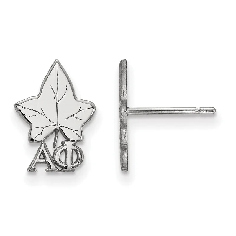 Ladies earrings work wear-Sterling Silver Alpha Phi XS Post Earrings