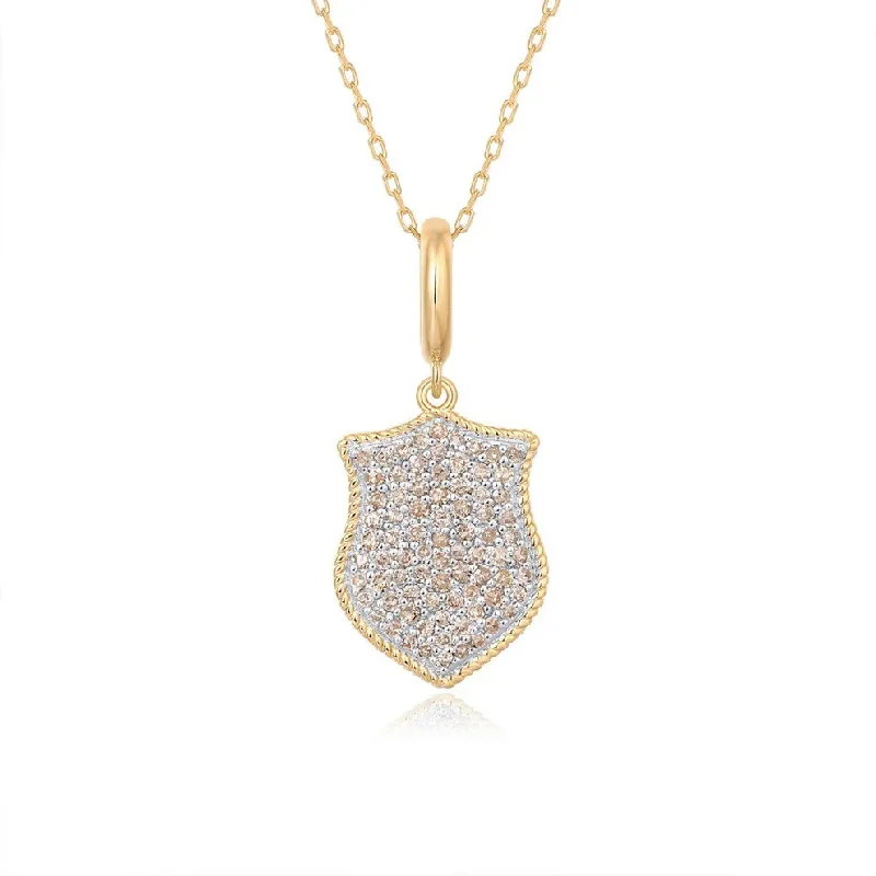 Ladies necklaces budget buys-ILANA DIAMOND SHIELD NECKLACE