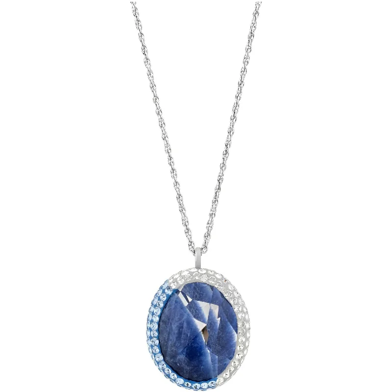 Ladies necklaces future trends-Swarovski Women's Pendant Necklace - Rhodium with Blue and Clear Crystals | 5135151