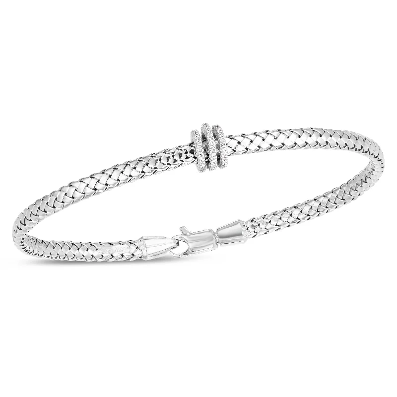 Ladies bracelets milestone picks-14K Deco Woven Diamond Bracelet