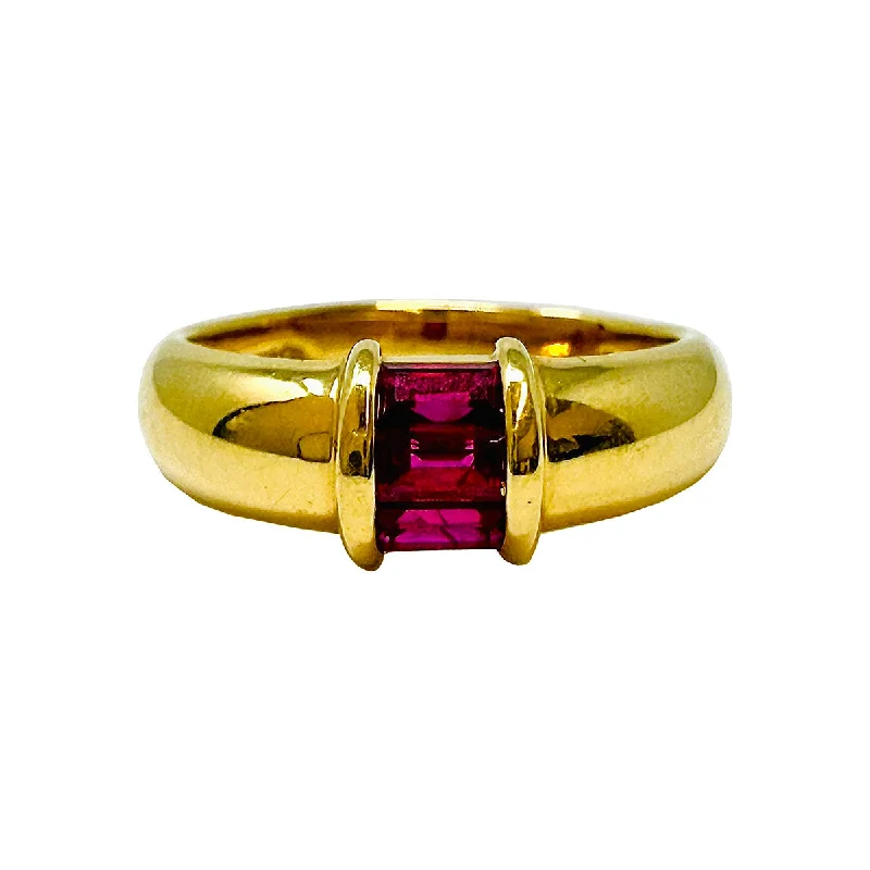 Ladies rings sapphire stones-Tiffany & Co. Vintage 18K Gold Ruby Ring