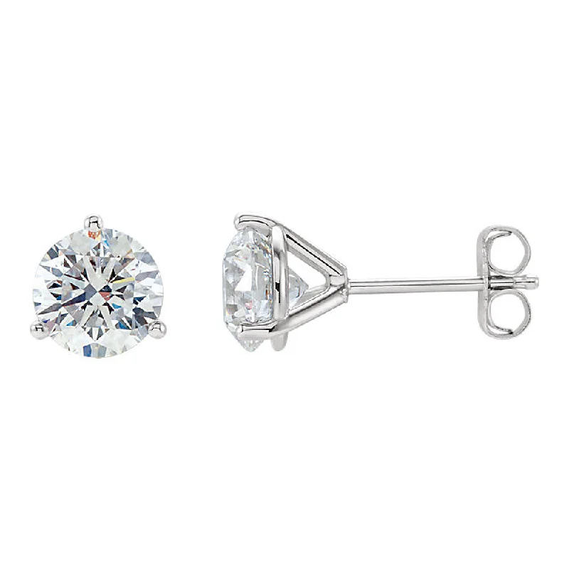 Ladies earrings Eastern styles-Platinum 4mm Round 1/2 CTW (G-H, SI2-SI3) Diamond Stud Earrings