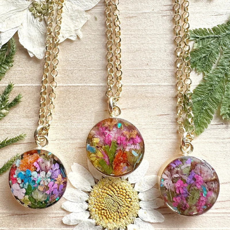 Ladies necklaces ruby pendants-Super Bloom Botanical Garden Pendant Necklaces - BG102