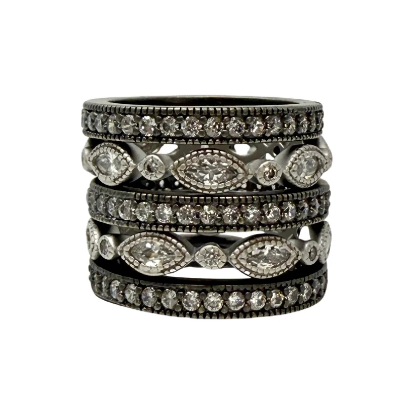 Ladies rings viral picks-Freida Rothman Everyday 5-stack Ring Set