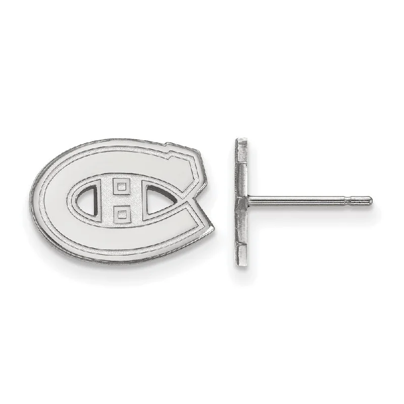 Sterling Silver NHL Montreal Canadiens XS Post Earrings