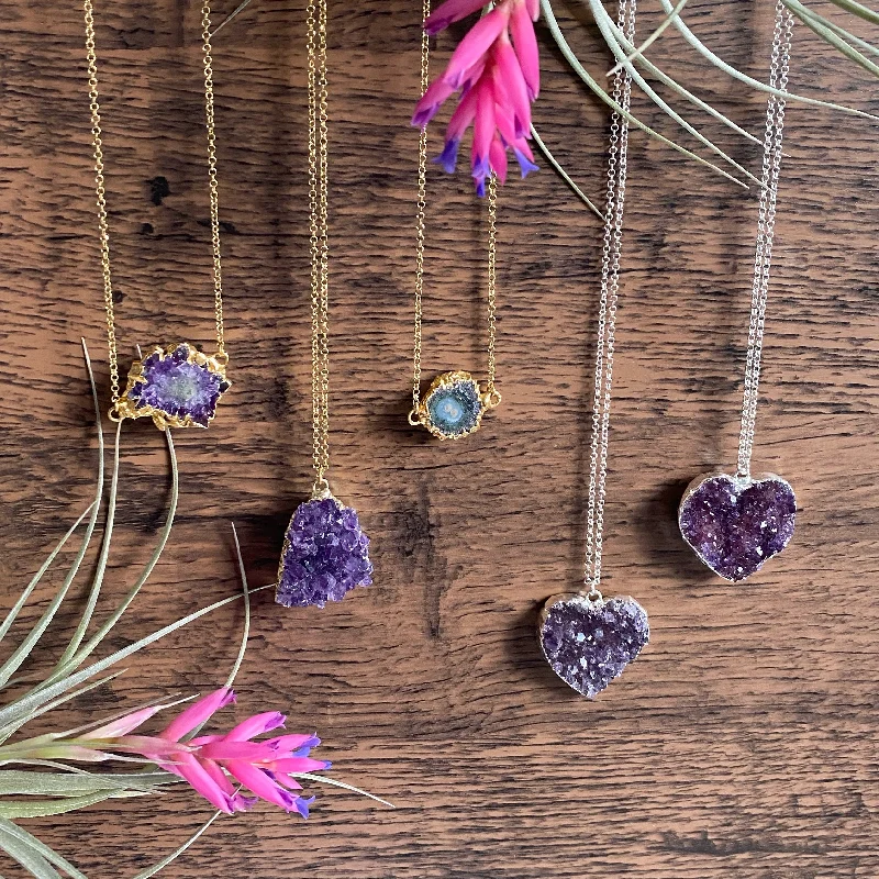 Ladies necklaces edgy flair-Amethyst Necklace Collection