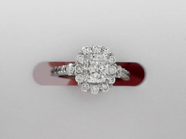 Ladies engagement rings heart cuts-Diamond Engagement Ring