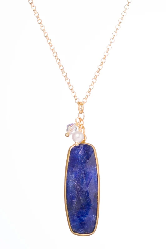 Ladies necklaces heartfelt keepsakes-Blue Lapis Pendant Necklace