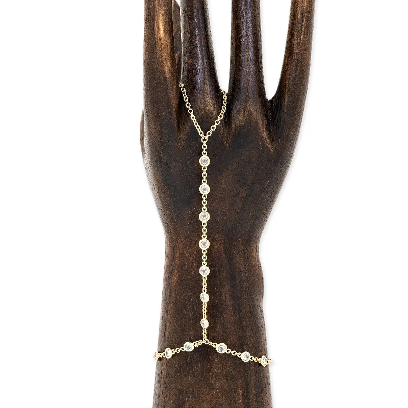 Ladies bracelets white gold-JA x TROPIC OF C CELESTE FINGER BRACELET