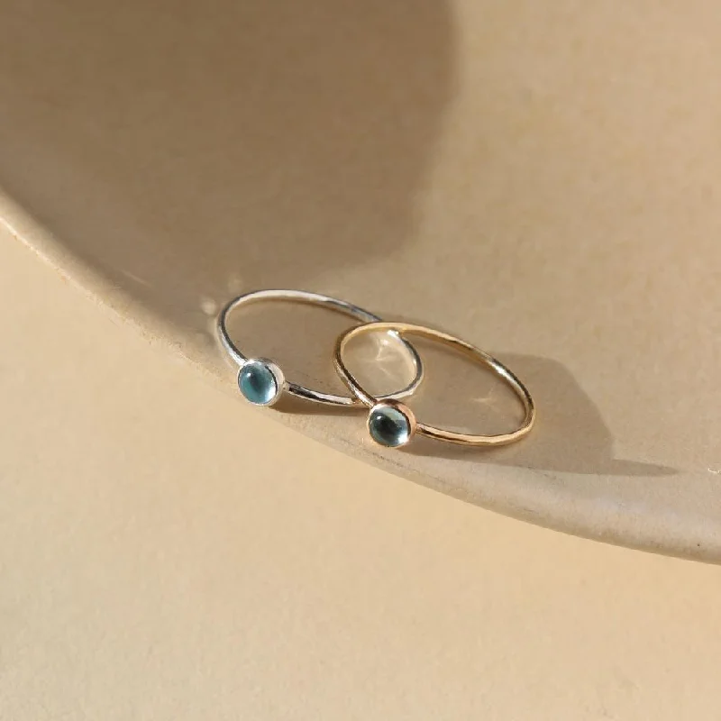 Ladies rings holiday gifts-Blue Topaz Ring