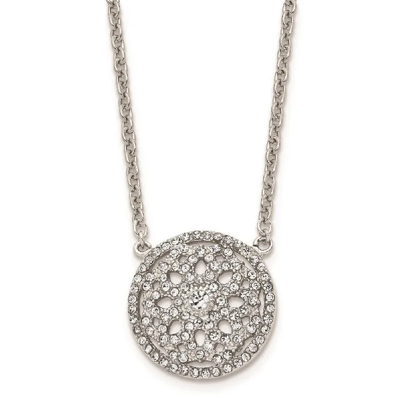 Ladies necklaces multi-layer-Stainless Steel Polished CZ 2mm Necklace