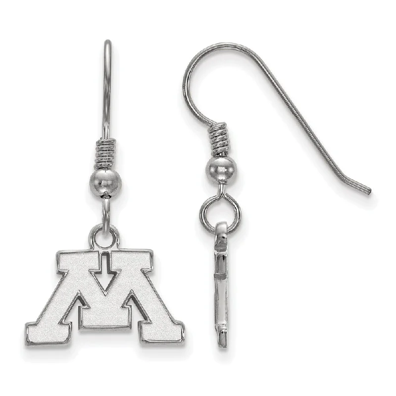 Ladies earrings timeless classics-Sterling Silver University of Minnesota XS (Tiny) Dangle Earrings