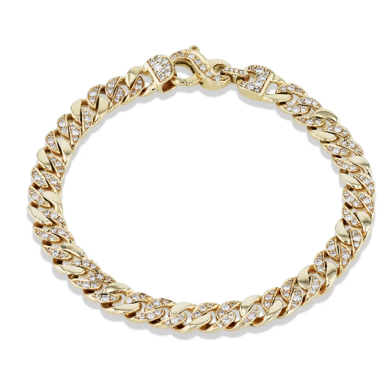 Ladies bracelets milestone picks-Yellow Gold Diamond Pave Bracelet