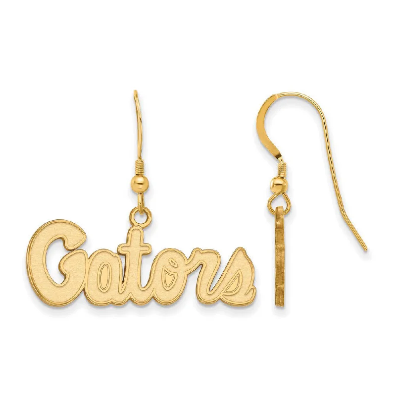 Ladies earrings milestone picks-14k Gold Plated Silver Univ. of Florida SM Dangle Earrings