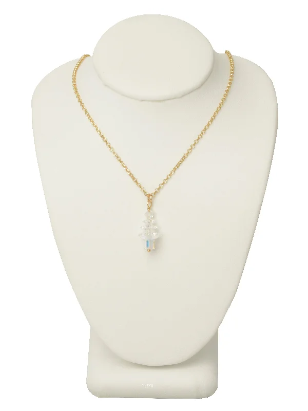 Ladies necklaces shop locations-Crystal Tree Necklace - SMALL