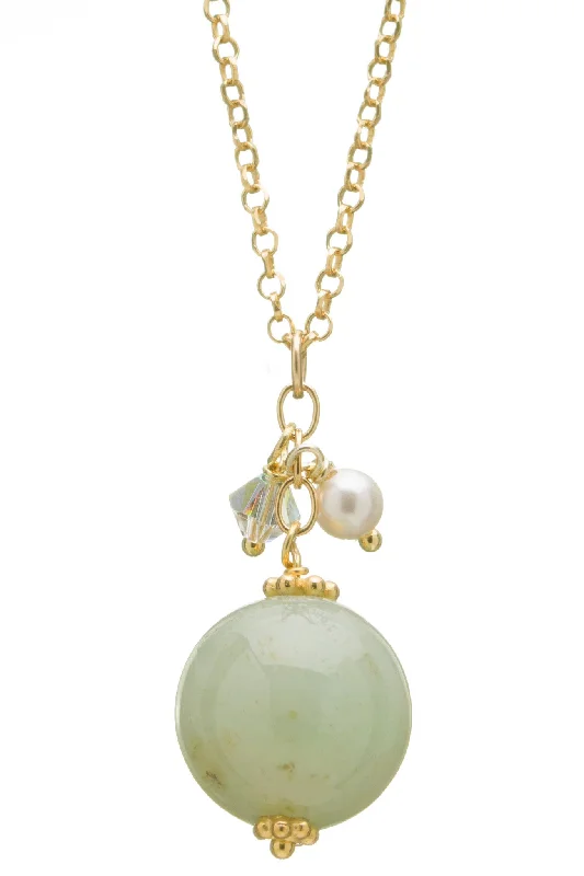 Ladies necklaces team designs-Jade Ball Necklace