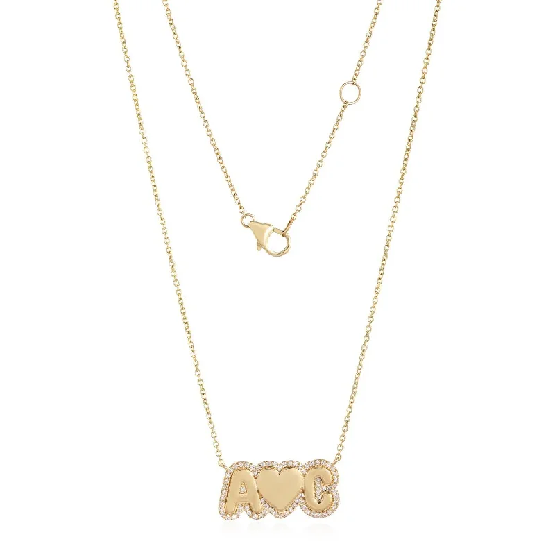 Ladies necklaces graceful looks-WE GO TOGETHER  INITIAL NECKLACE