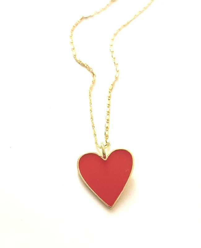 Ladies necklaces shop locations-Te Amo Heart Charm Necklace