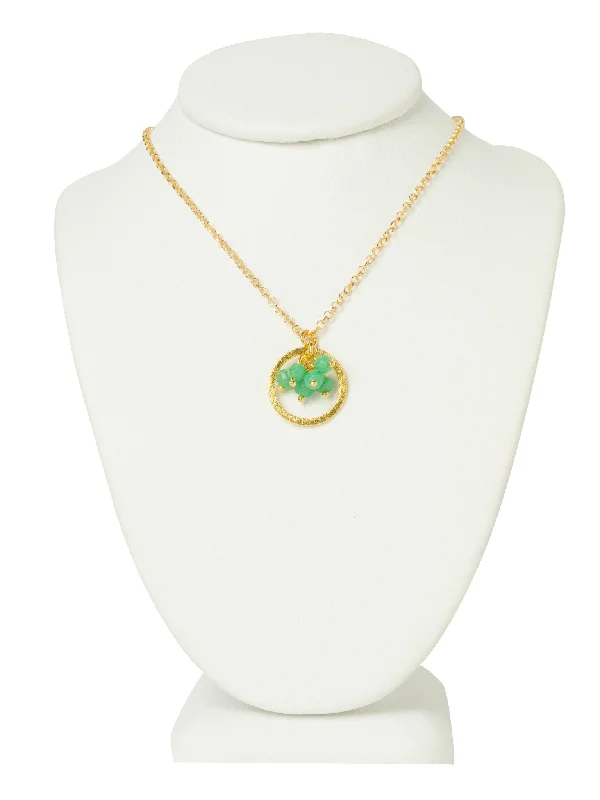 Ladies necklaces Eastern flair-Chalcedony Gemstone Eternity Necklace