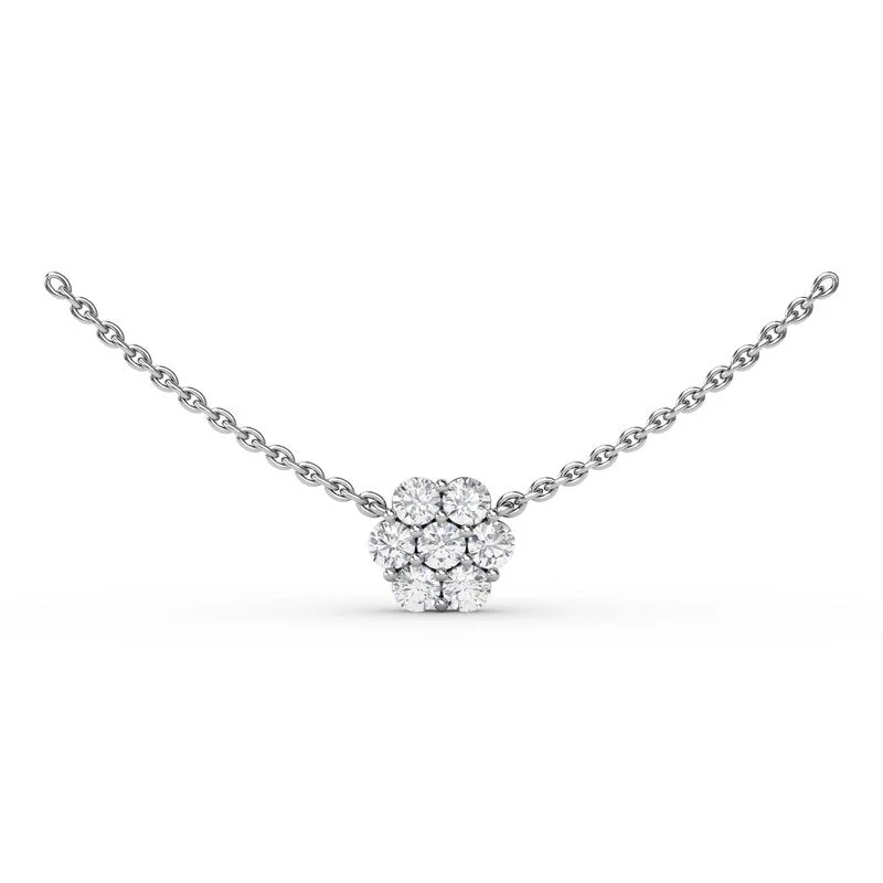 Ladies necklaces event glamour-Magnolia Diamond Necklace N5031