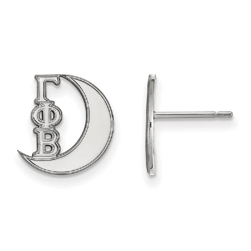 Ladies earrings high-end labels-Sterling Silver Gamma Phi Beta XS Post Earrings