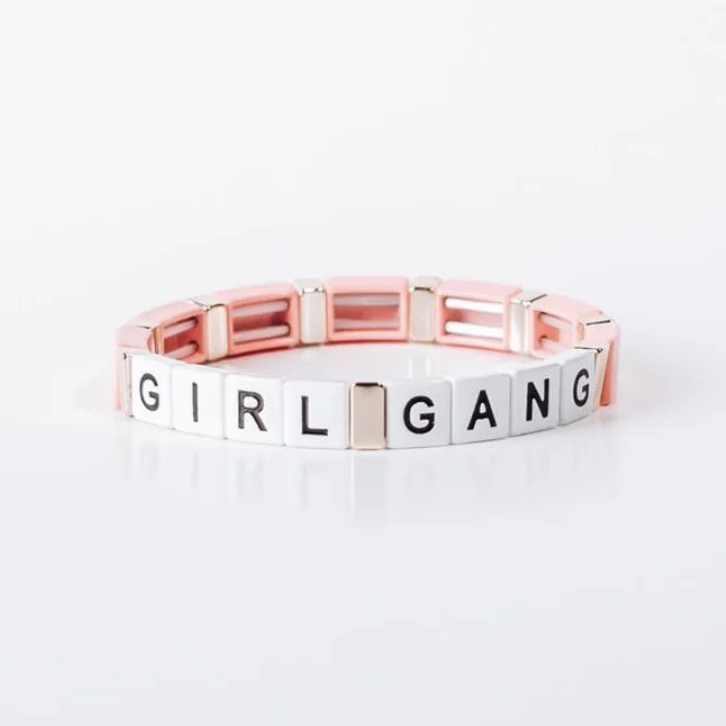 Ladies bracelets playful designs-Girl Gang Bracelet