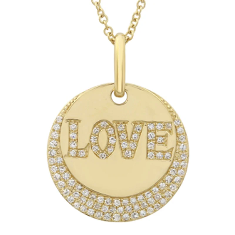 Ladies necklaces gold finishes-LOLA LOVE DISC NECKLACE