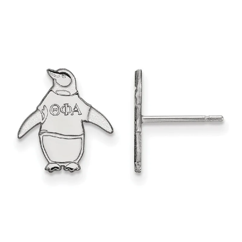 Ladies earrings standout pieces-Sterling Silver Theta Phi Alpha XS Post Earrings