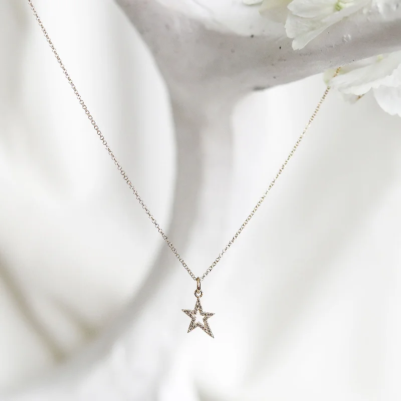 Ladies necklaces boho styles-SHOSHANNA OPEN STAR NECKLACE