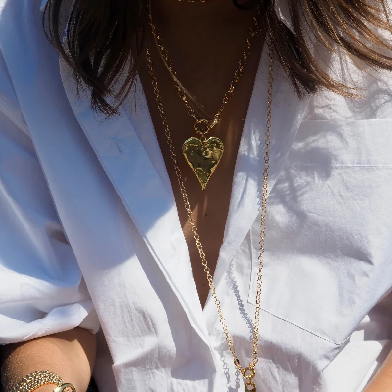 Ladies necklaces budget buys-TALLIE  HEART PENDANT NECKLACE