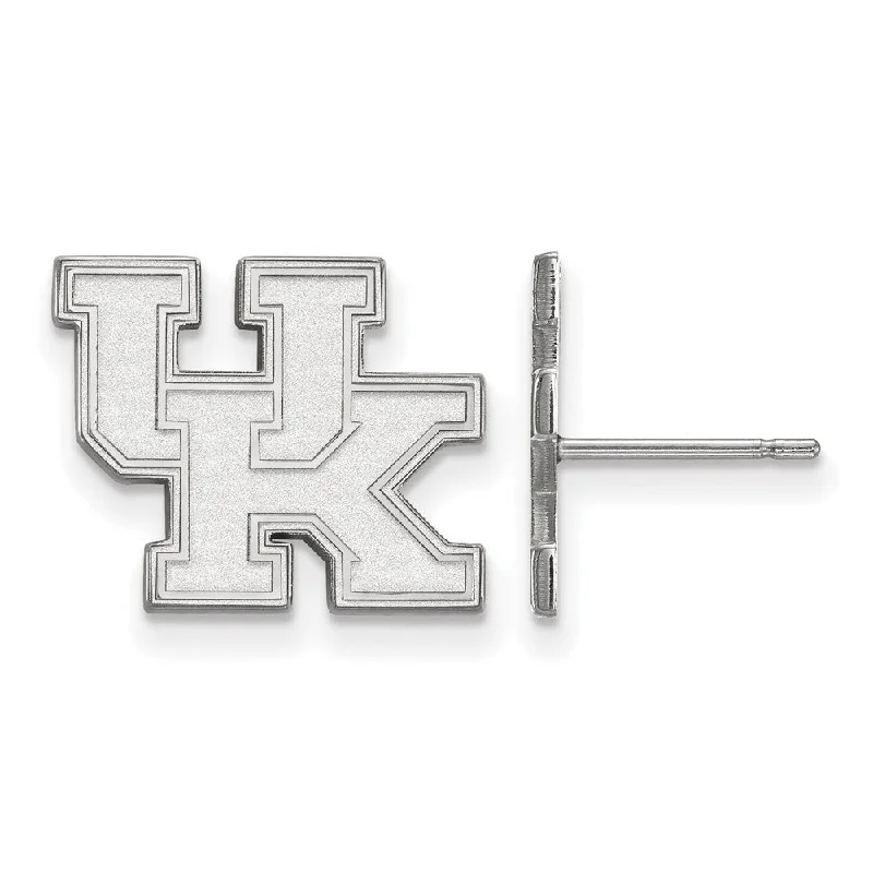 Ladies earrings stylish trends-Sterling Silver University of Kentucky Small 'UK' Post Earrings