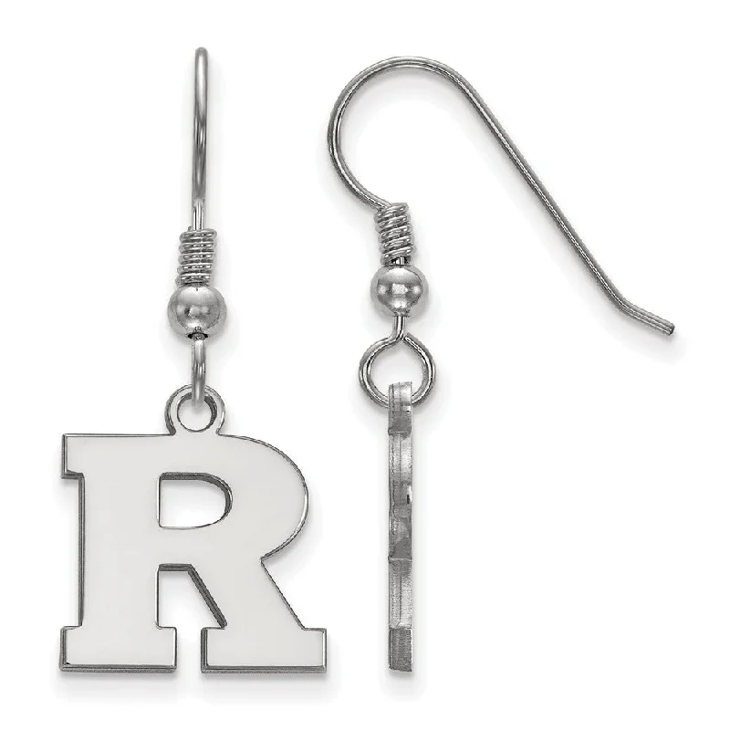 Ladies earrings feather-light-Sterling Silver Rutgers Small Dangle Earrings