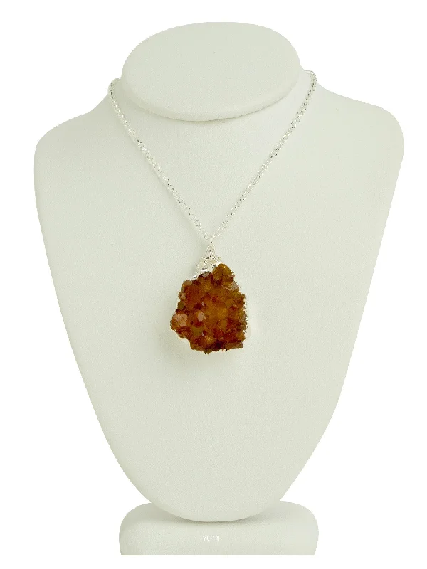 Ladies necklaces star styles-Citrine Pendant Necklace