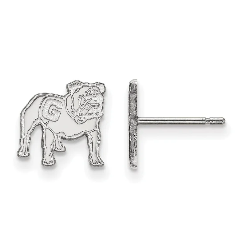 Ladies earrings shopping sites-Sterling Silver University of Georgia XS (Tiny) Mascot Post Earrings