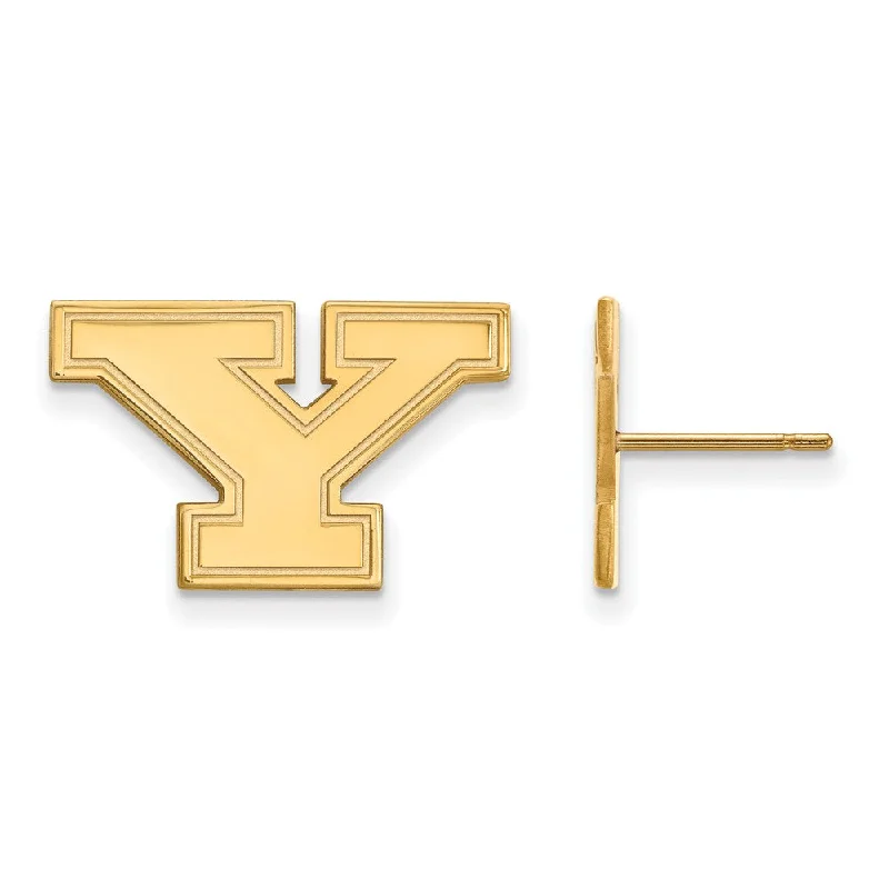 Ladies earrings buyer feedback-14k Yellow Gold Youngstown State Small Post Earrings